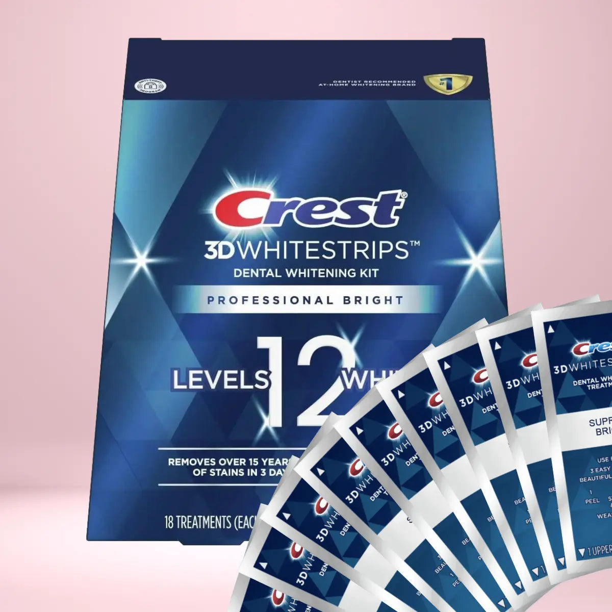 Paski Wybielające Crest 3D Whitestrips Professional Bright 12 Levels Whiter