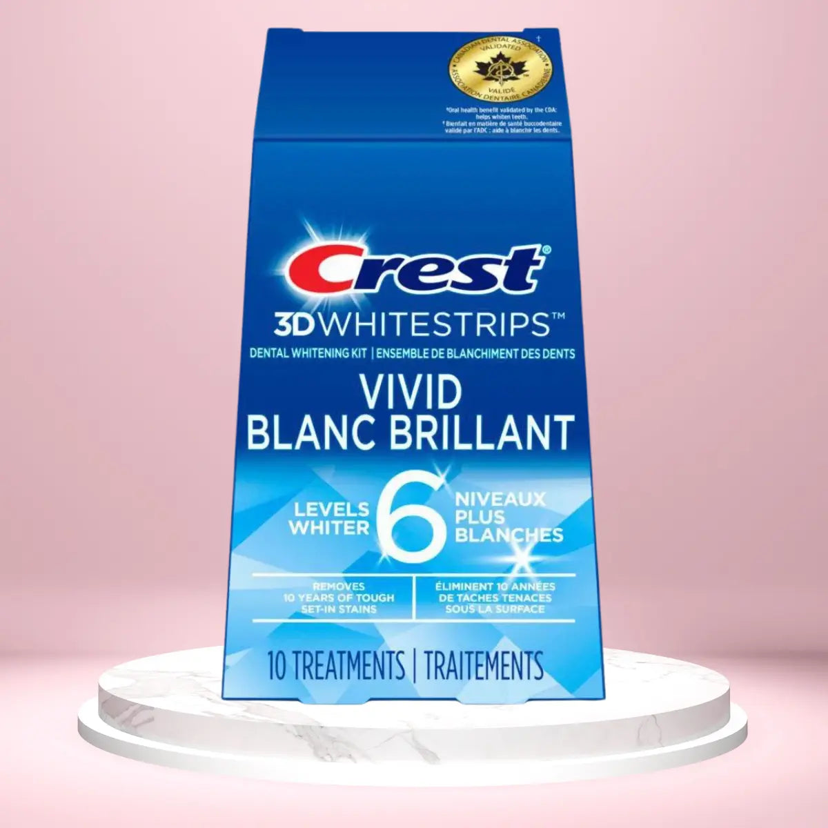 Paski Wybielające Crest Vivid Blanc Brillant 6 Levels Whiter Whitestrips
