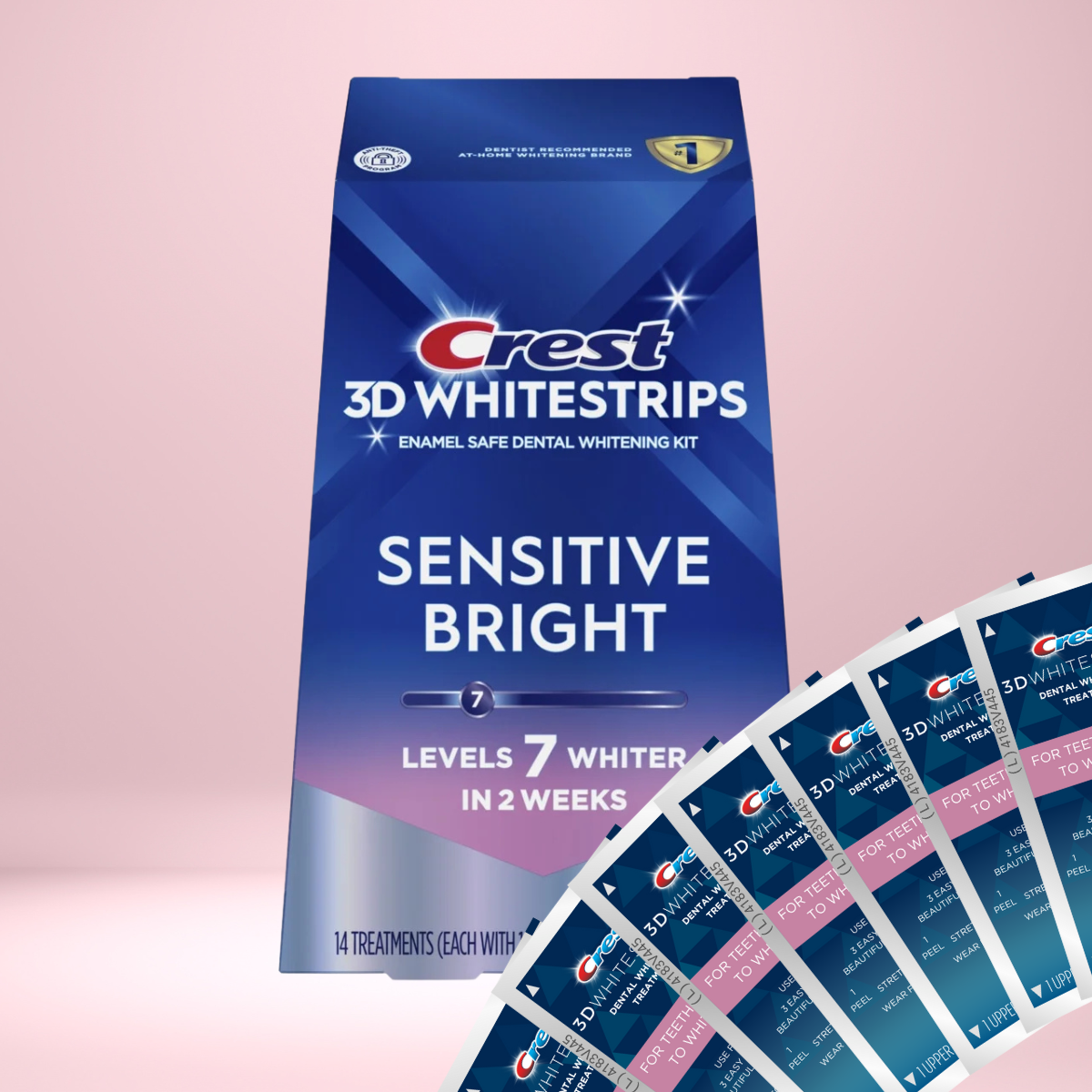 Paski Wybielające Crest Sensitive Bright 7 Levels Whiter Whitestrips