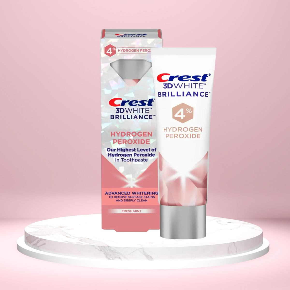 Pasta Do Zębów Crest 3D White Brilliance 4% Hydrogen Peroxide Fresh Mint 107g