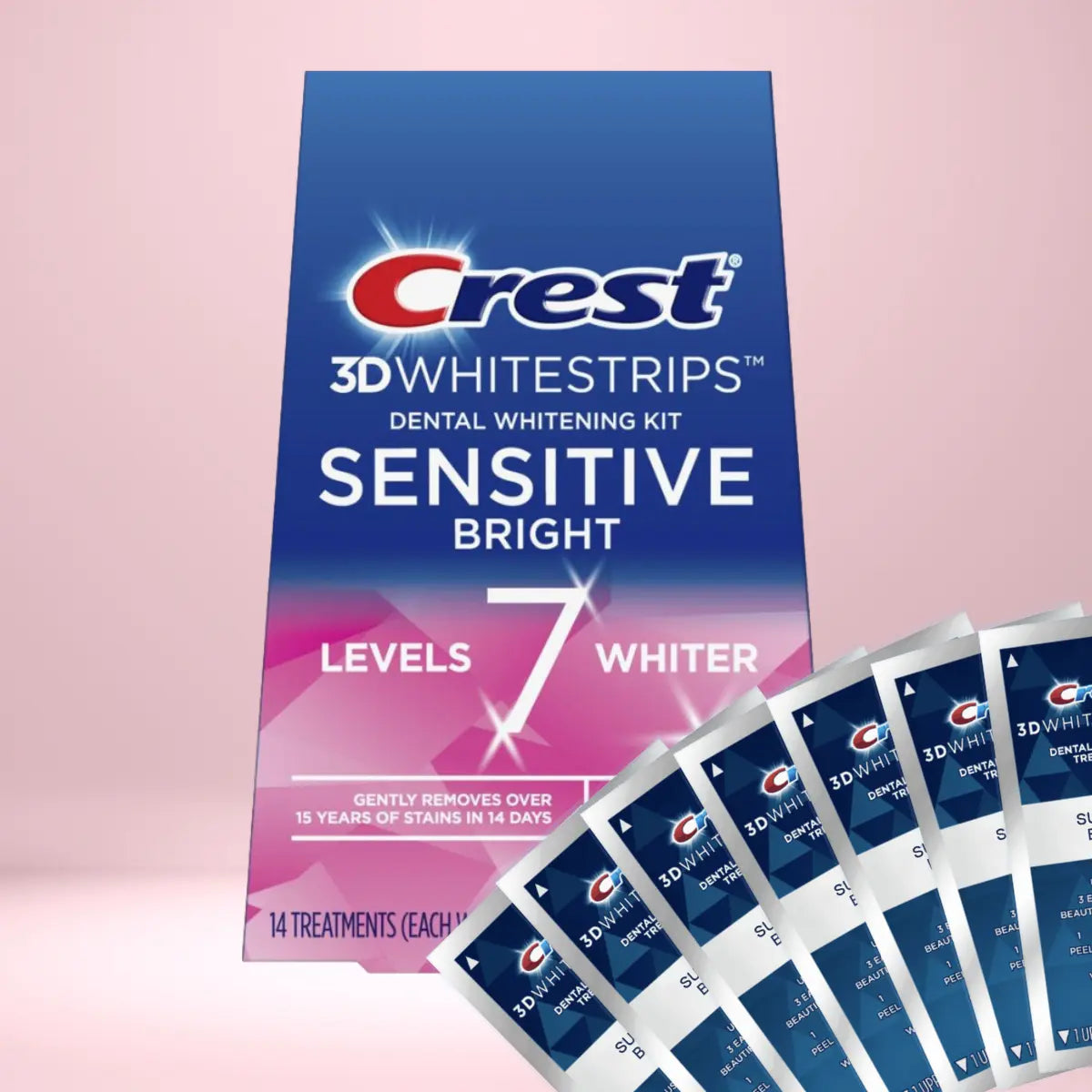 Paski Wybielające Crest Sensitive Bright 7 Levels Whiter Whitestrips