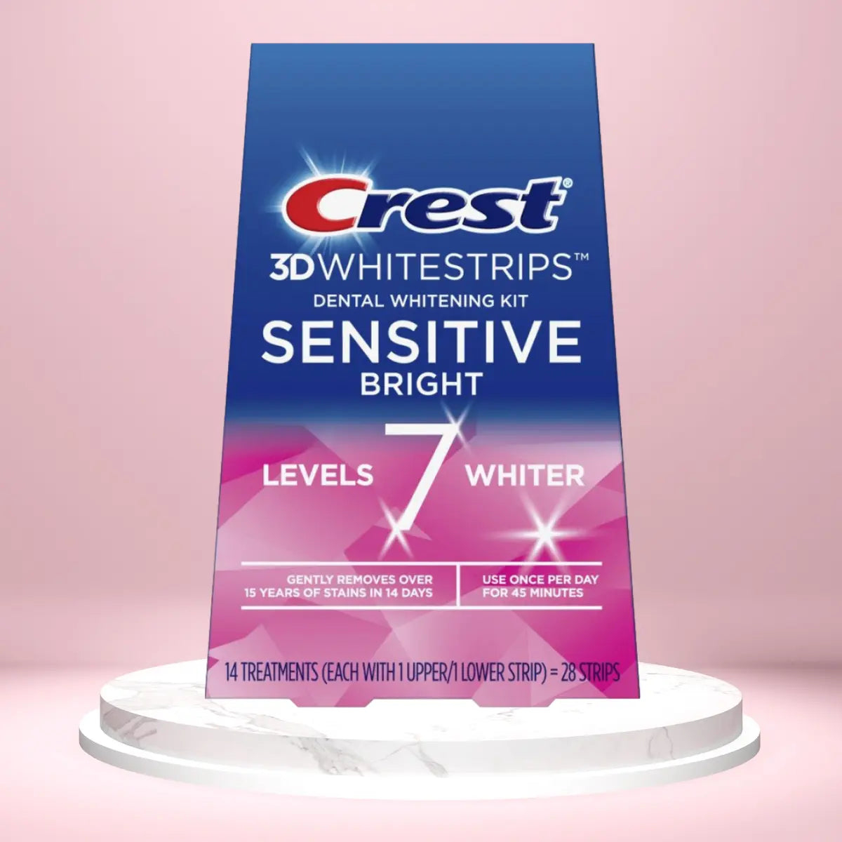 Paski Wybielające Crest Sensitive Bright 7 Levels Whiter Whitestrips