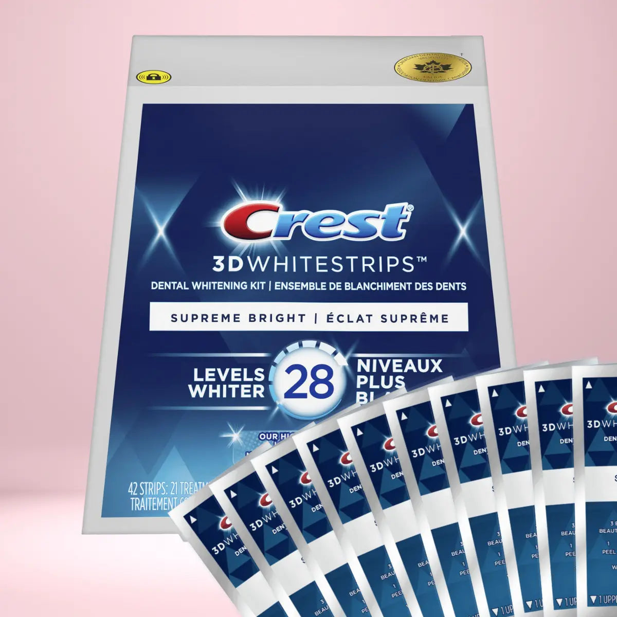 Paski Wybielające Crest Supreme Bright 28 Levels Whiter Whitestrips