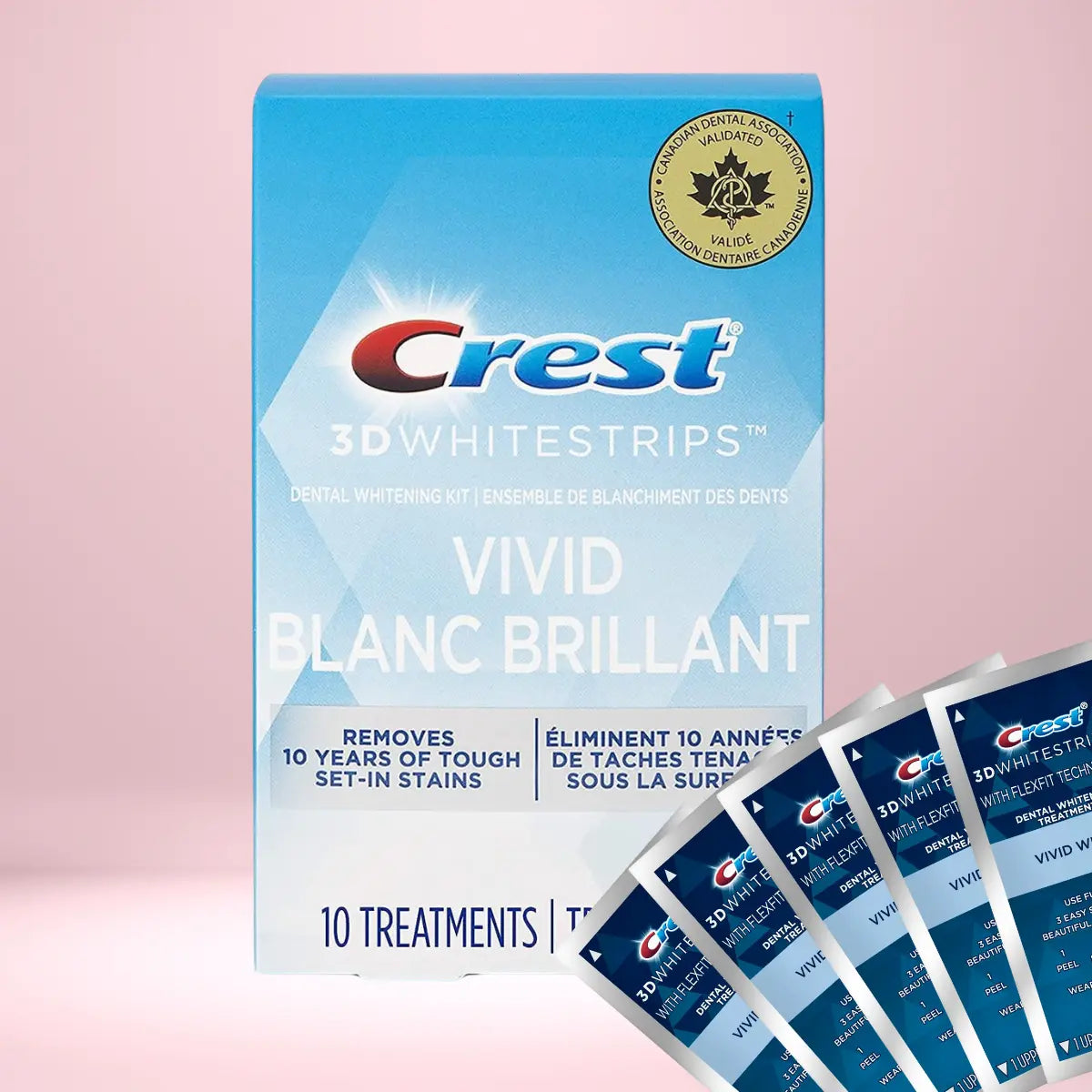 Paski Wybielające Crest Vivid Blanc Brillant Whitestrips