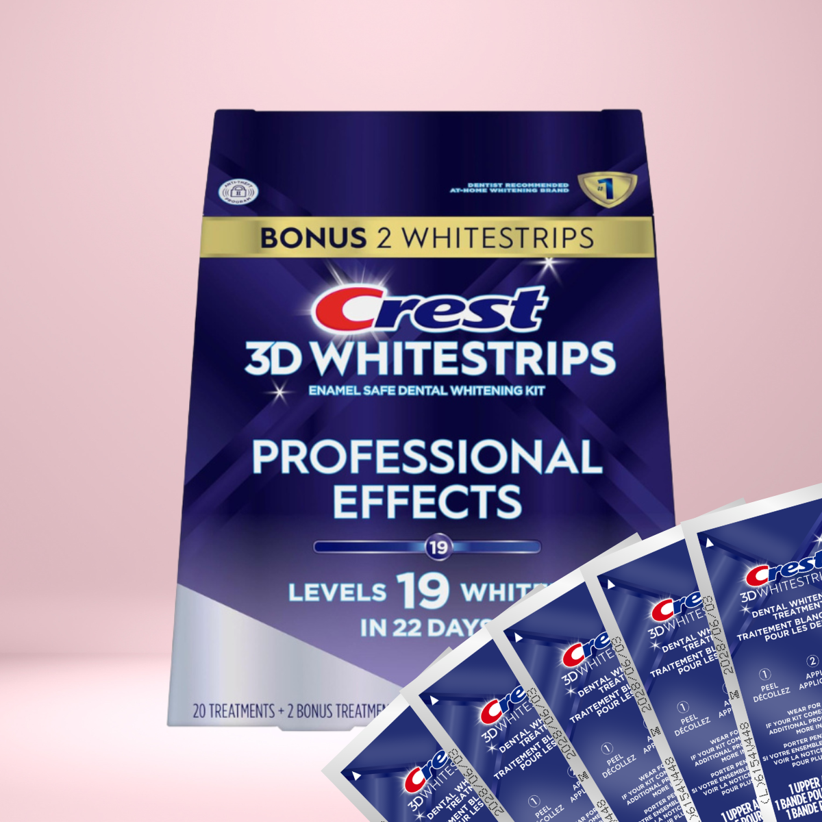 Paski Wybielające Crest 3D White Professional Effects Levels 19 Whiter