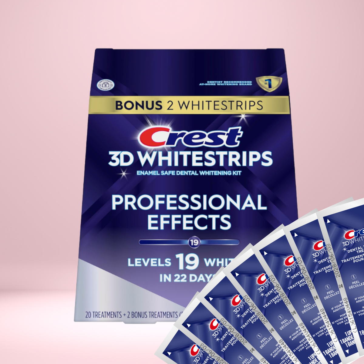 Paski Wybielające Crest 3D White Professional Effects Levels 19 Whiter