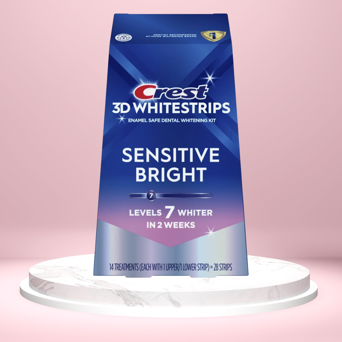 Paski Wybielające Crest Sensitive Bright 7 Levels Whiter Whitestrips